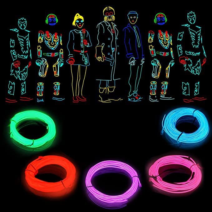 3.2mm EL Cold Light Wire Stage Decoration Color Light Line Fluorescent Dance Costume Glow Wire Night Glow