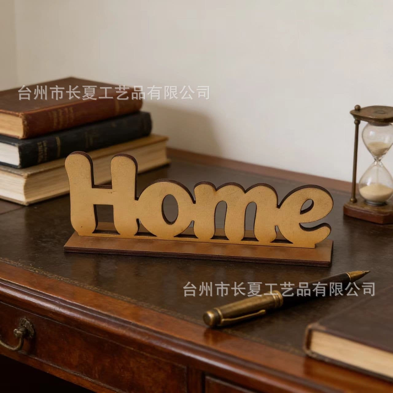 Cross-border hot-selling HOME wooden standing sign, home bedroom living room decoration, black letter desktop ornament