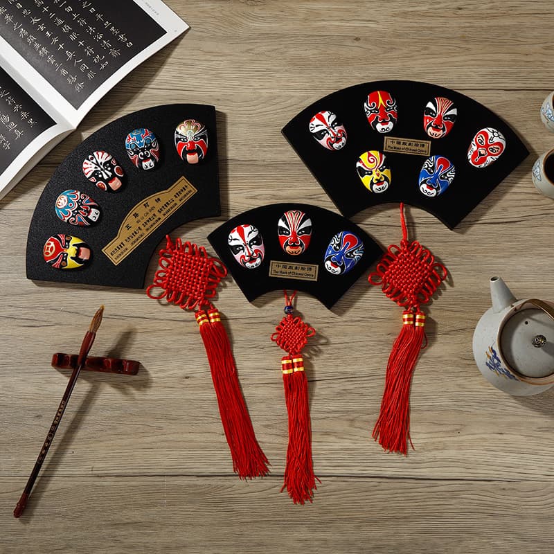 Chinese Style Sichuan Opera Mask Decoration for Hot Pot Restaurant, Cultural Gift from Sichuan