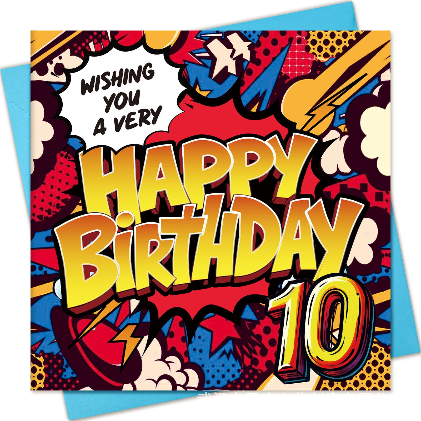 Cross-border Amazon Marvel Graffiti Style Birthday Card for Boys and Girls