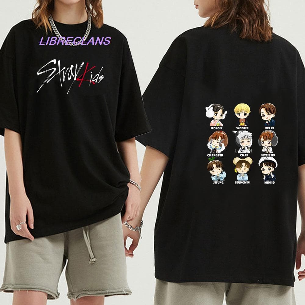 KPOP Stray Kids Printed Short-Sleeve T-Shirt Women's Couple Top eBay Amazon AliExpress Wish