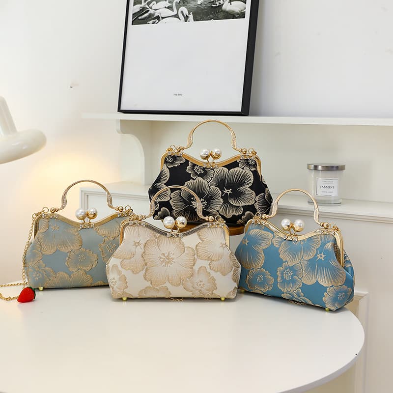 womenbag Shoulder Crossbody Bag Qipao Bag Chinese Style Women's Bag Handbag Runway Gift Bag ins Live Streaming Women's Bag
