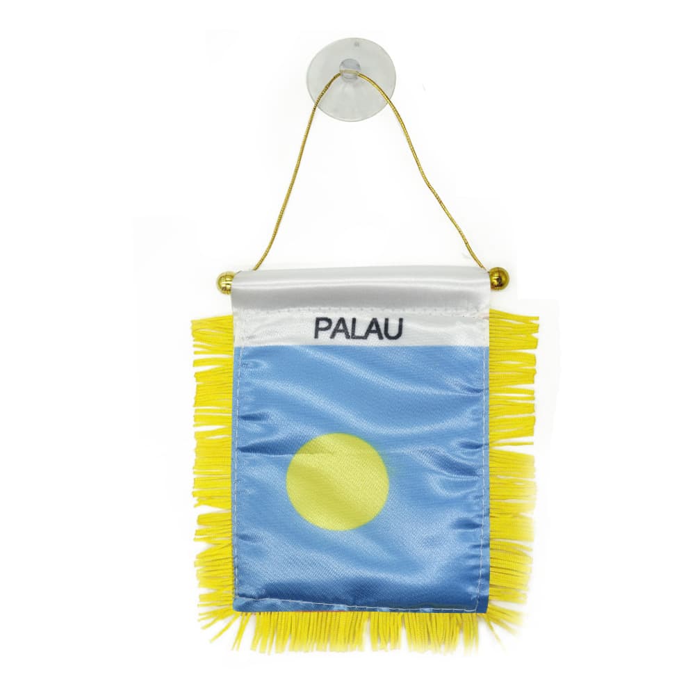 Cross-border Wholesale 10x15CM Palau Small Flag with Suction Cup and Tassel - World Countries