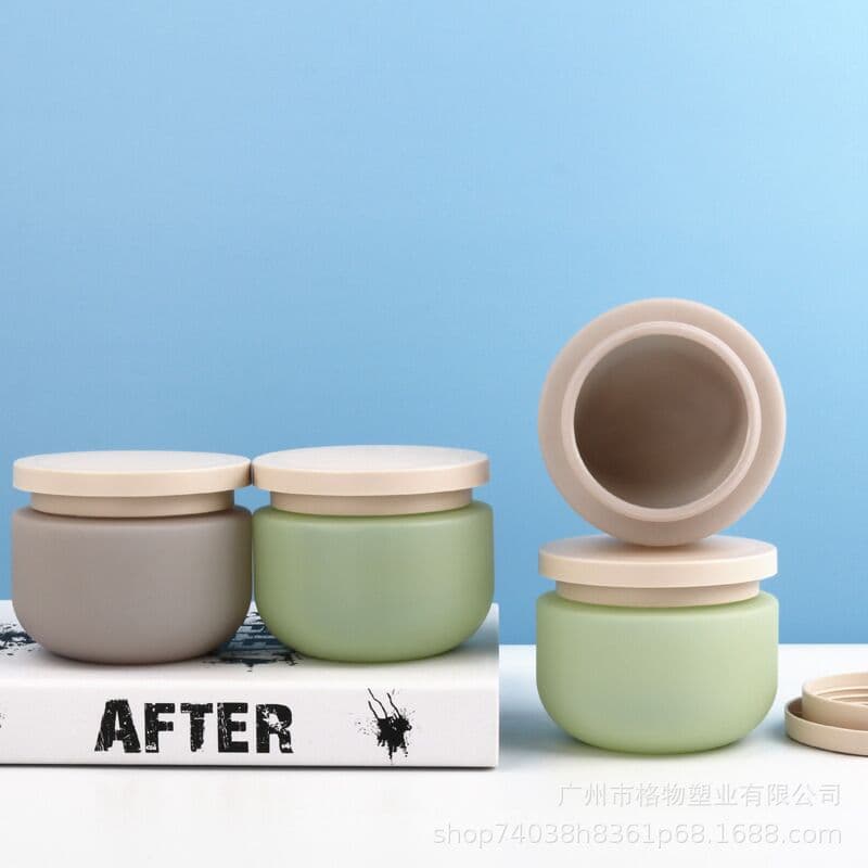 250ml Wide-Mouth Bottle Plush Material PE Body Lotion Bottle Set Shampoo Bottle Cream Jar Scrub Jar Hair Conditioner