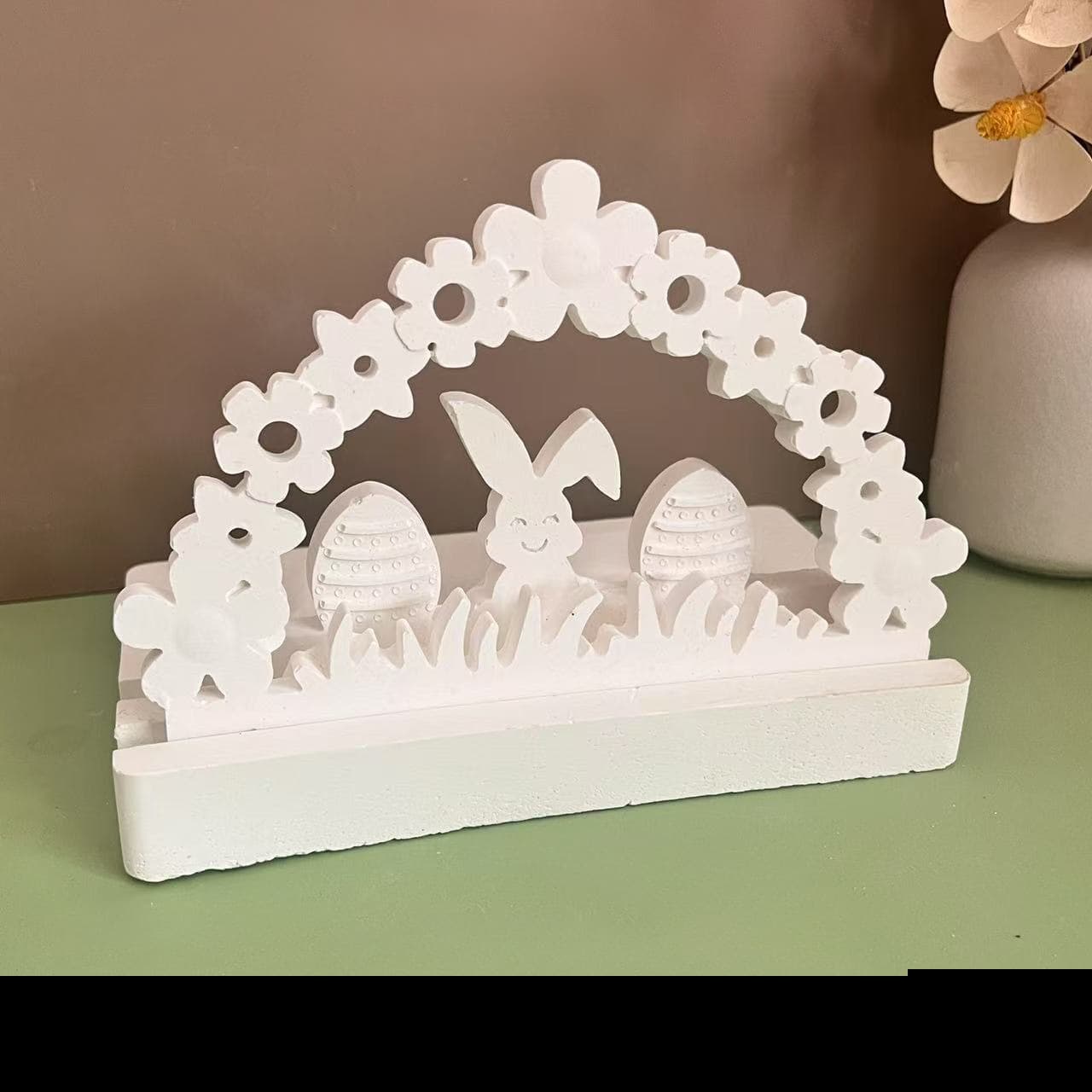 Easter Bunny Egg Garland Insert Silicone Plaster Mold Candle Epoxy Aromatherapy Casting Handmade DIY