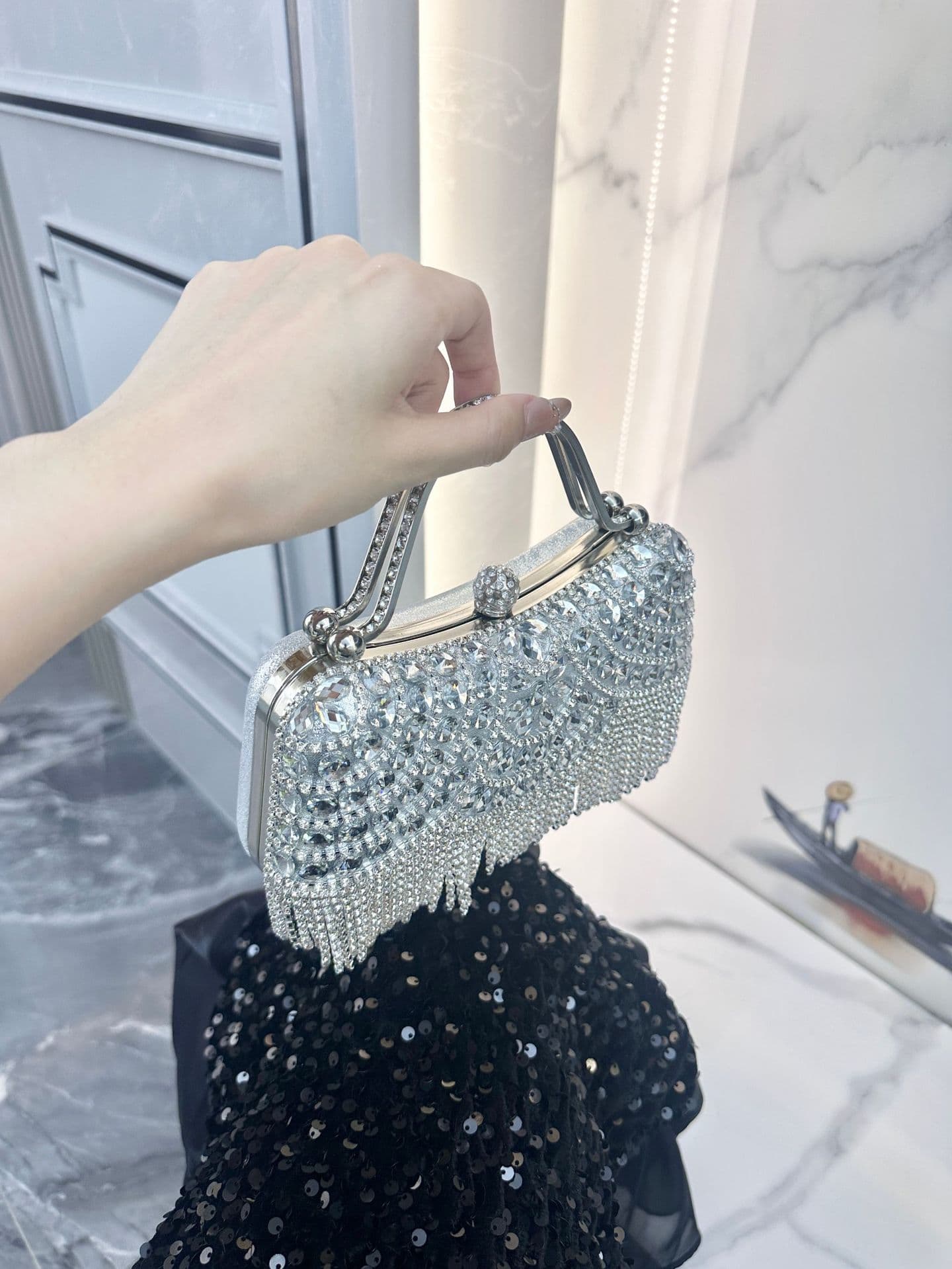 New Cross-Border Fashion Minimalist Evening Bag Shoulder Crossbody Clutch for Birthday Wedding Banquet