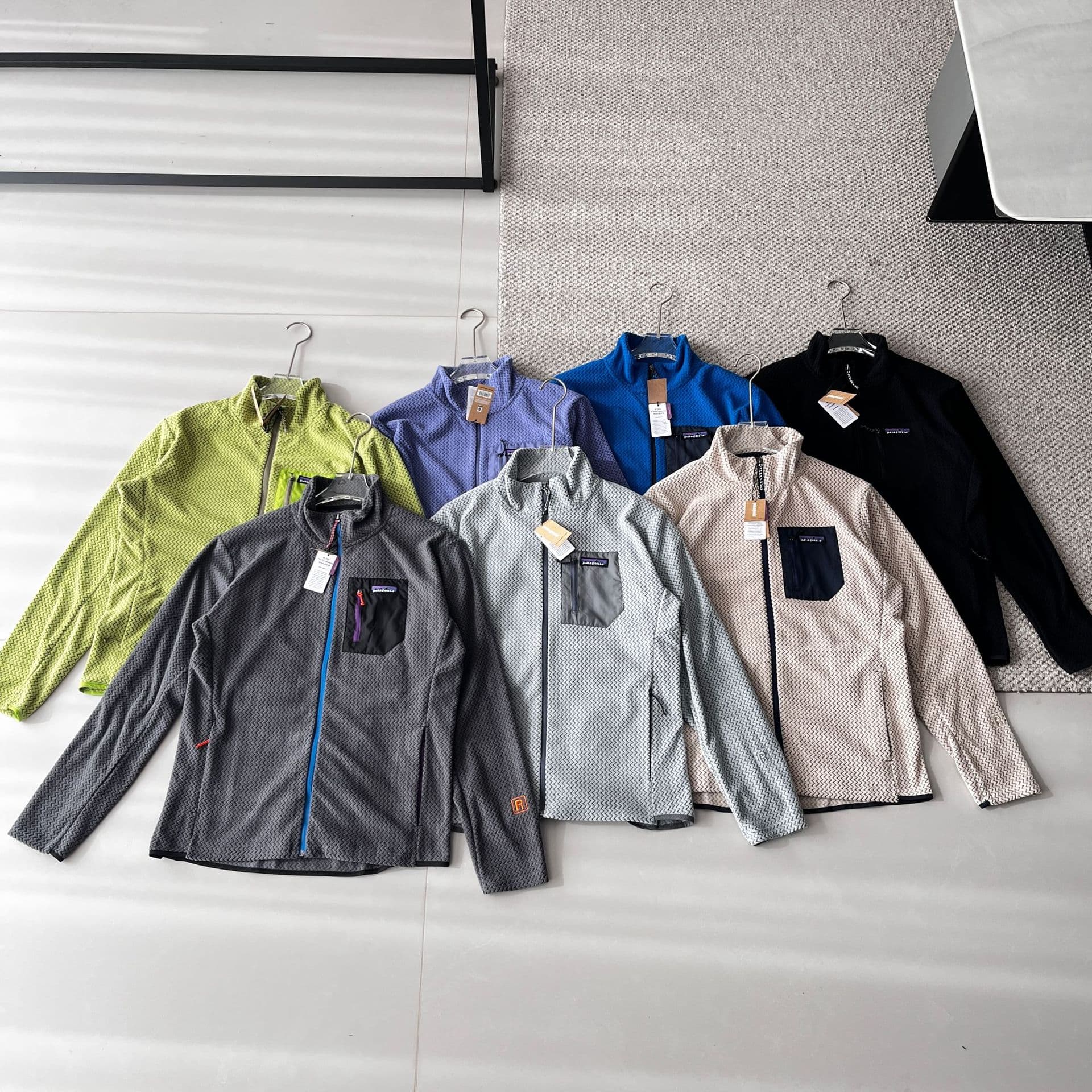Pata M's R1Air Zip Neck Outdoor Warm Stand Collar Full Zip Fleece Jacket Middle Layer