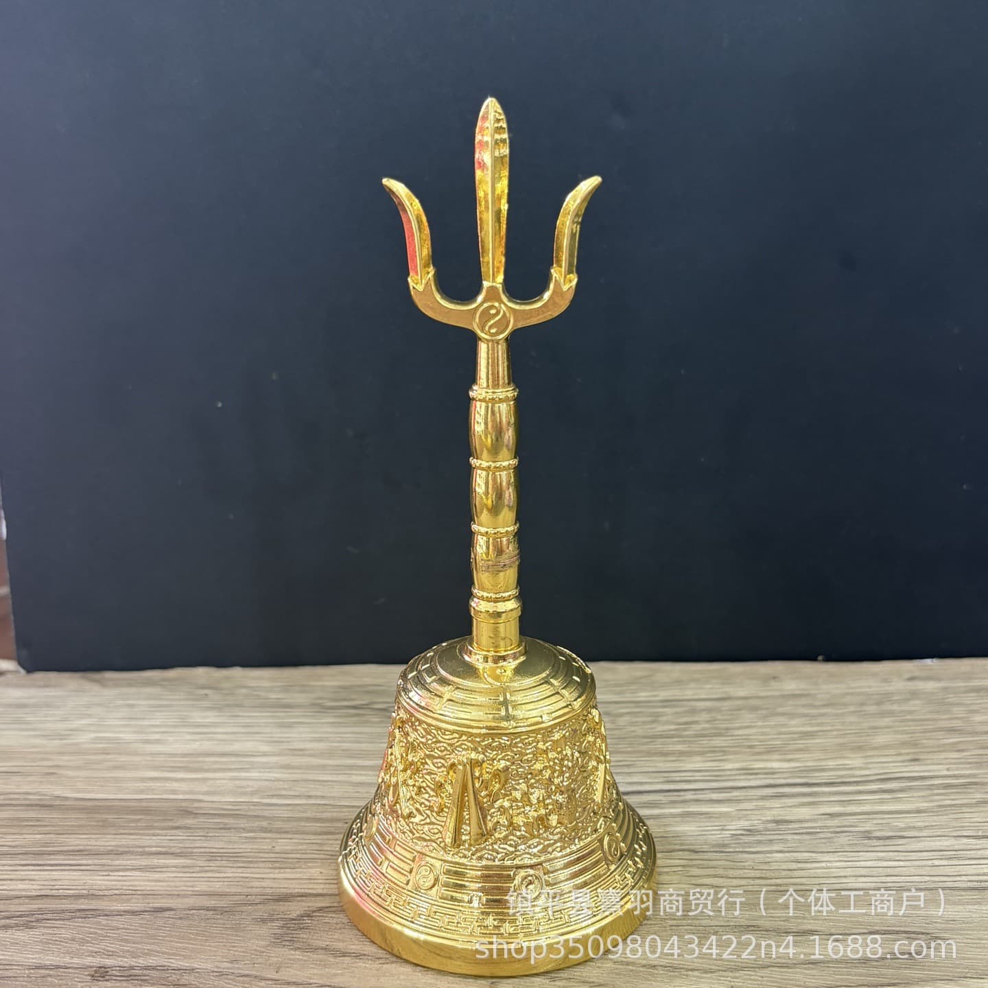 Brass bells, three-purity bells, Taoist bells, three-pronged copper bells, three-purity eight-treasure bells, metal crafts, live Taoist