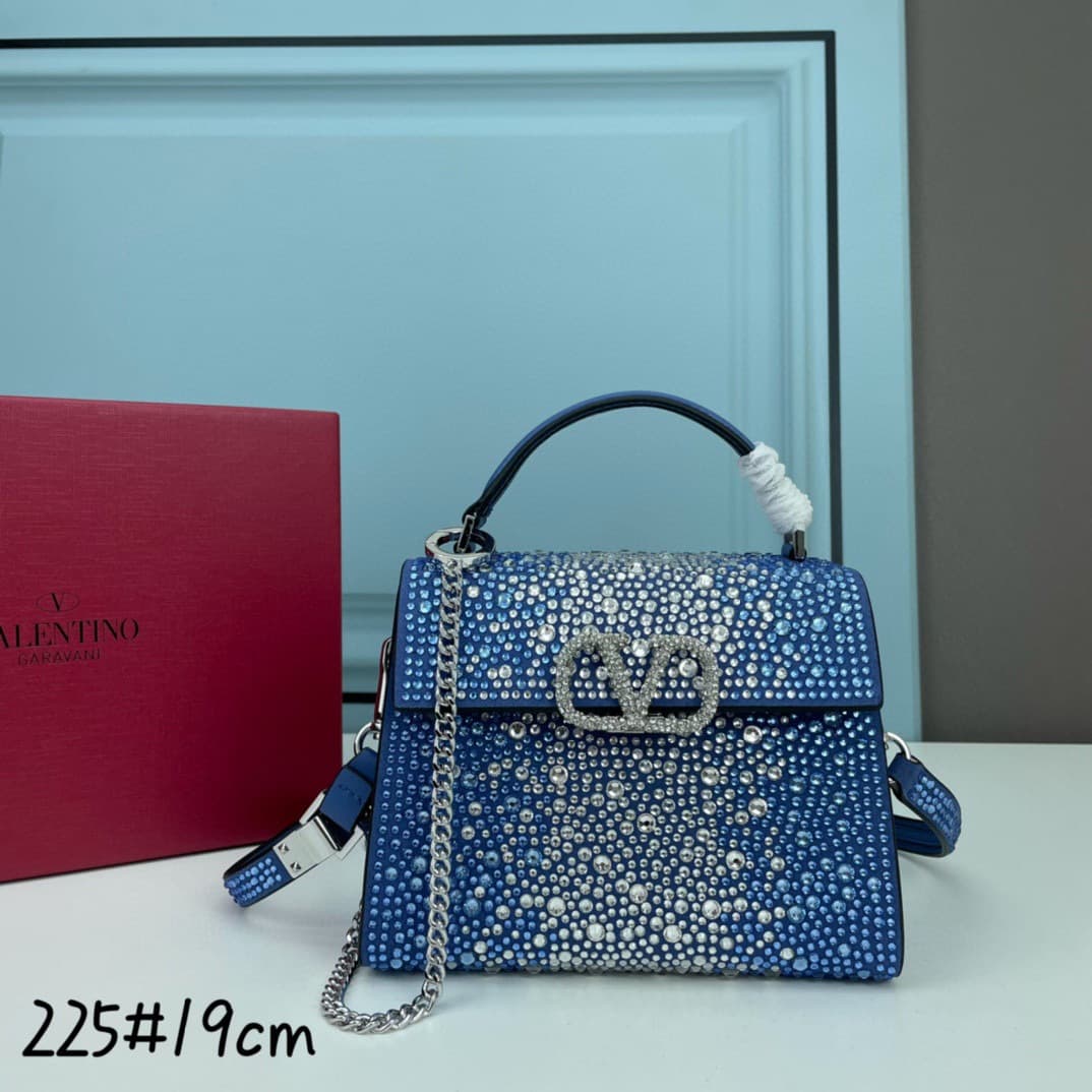 2025 Summer New Arrival Factory Direct V-Cut Handheld Tote Bag Crystal Rhinestone Fashionable New Style Bag