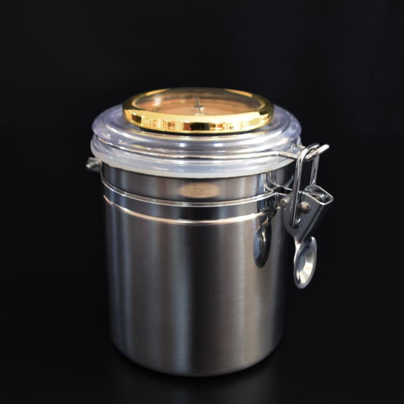 Stainless steel humidifier with hygrometer, cigar pipe tobacco tin, cigar humidifier, gold and silver hygrometer