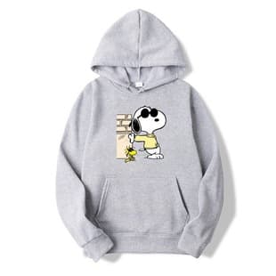 2025 Autumn/Winter Snoopy Creative Cartoon Style Fleece Hoodie Versatile Trendy Casual Men's and Women's Hooded Sweatshirt