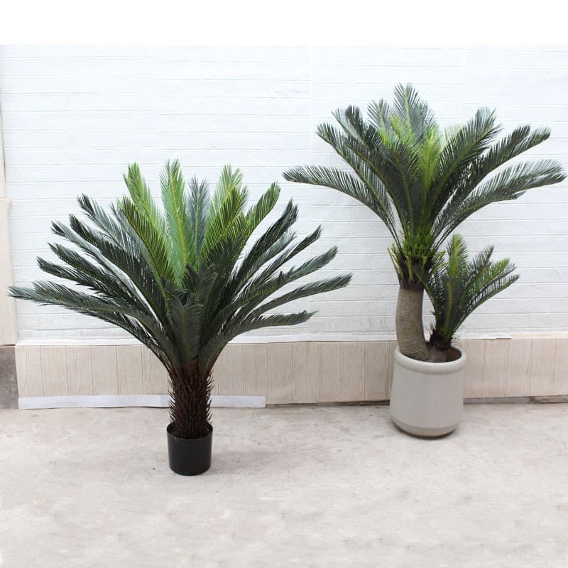 Artificial Cycad Tree, Faux Green Plant, Large Artificial Tree, Tropical Desert Floor Decoration, Sago Palm Tree
