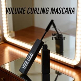 No-Logo Double-Ended Mascara, Volumizing Curling Smudge-Proof Mascara for Cross-Border E-Commerce