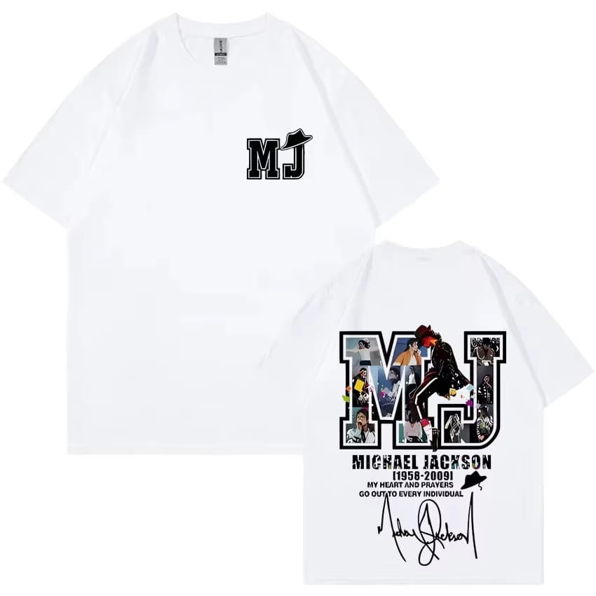 Summer Trendy Classic Michael Jackson Print Cotton Casual Versatile Short Sleeve T-Shirt for Boys and Girls