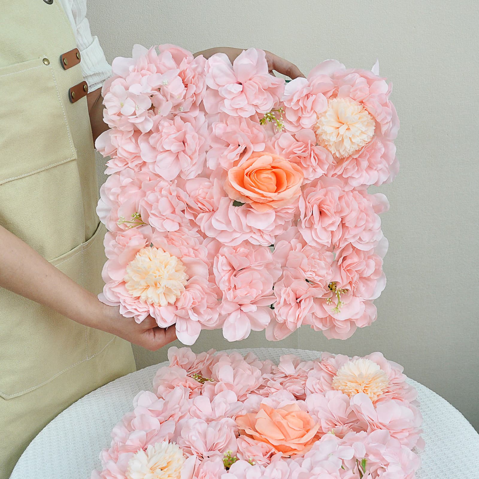Amazon Cross-Border Artificial Flower Wall Wedding Decoration Background Wall Fake Rose Flower Wall Row Wedding Flowers