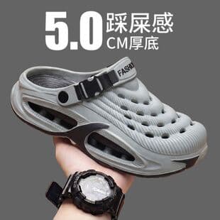 Men's Clog Shoes 2026 Summer New Outdoor Sports Sandals Beach Non-Slip Anti-Odor Wear-Resistant Closed-Toe Slip-On Sandals