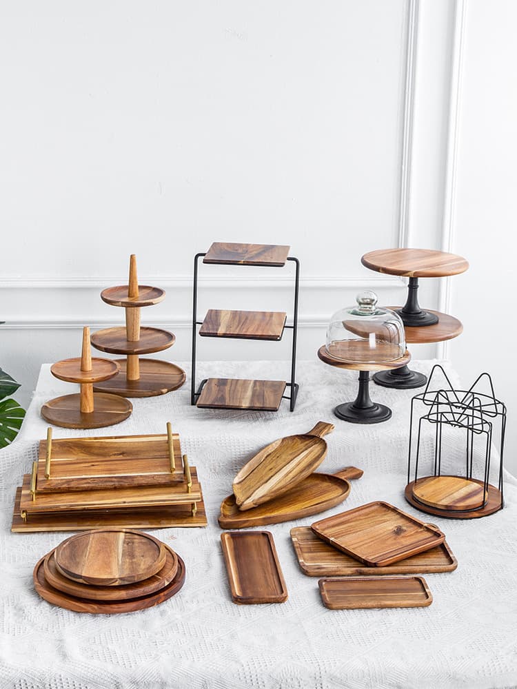 Dessert Table Display Stand Set, Forest-Themed Cake Tray, Afternoon Tea Snack Plate Rack