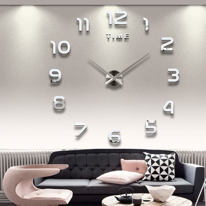 3D Large Wall Clock Creative DIY Time Clock Ins Home Simple Acrylic Internet Celebrity Wall Clock