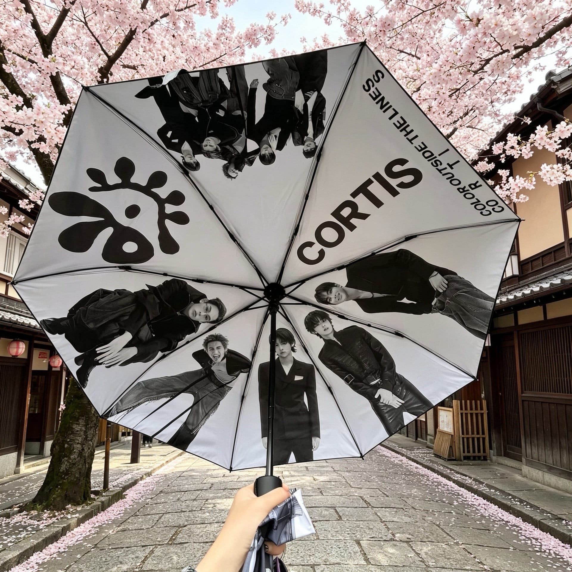 CORTIS high-looking umbrella star chasing support peripheral portable 30% off fully automatic vinyl sunshade sunny and rainy dual-use umbrella