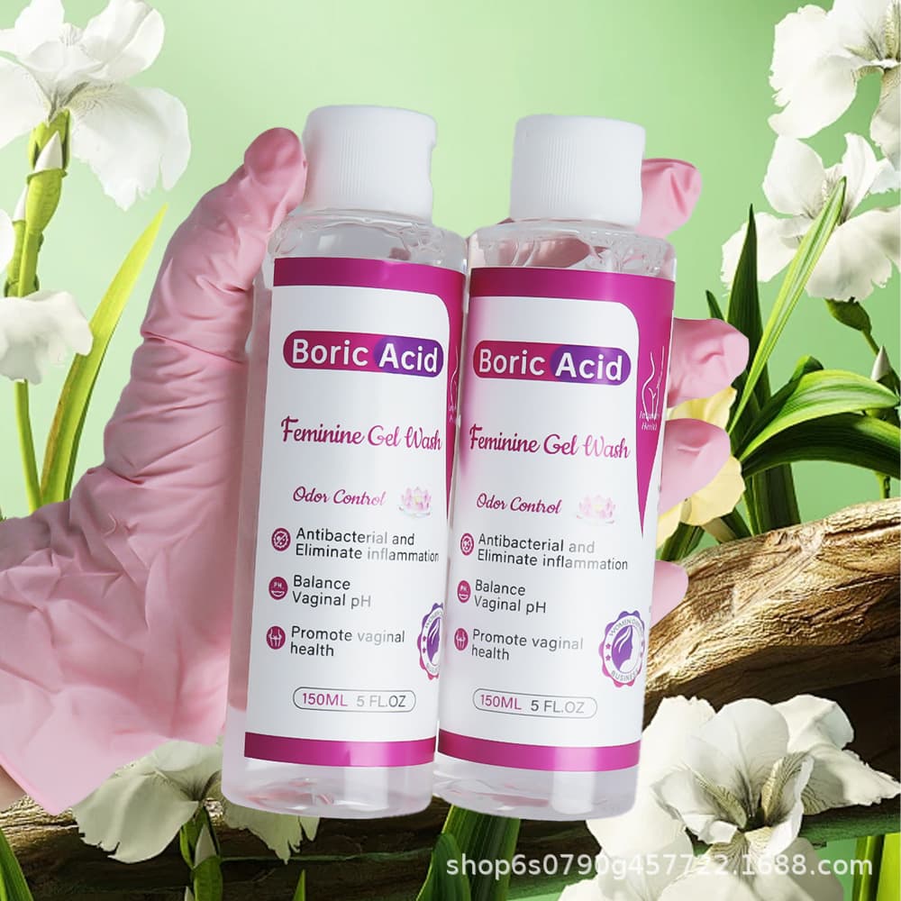 Boric Acid Feminine Wash Vaginal Gel Wash 100% Natural Herb