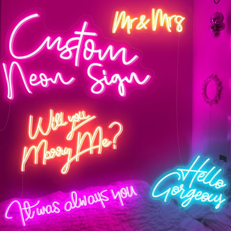 Etsy Exclusive Custom Neon Sign Wedding LED Neon Light Outdoor Waterproof LOGO Signboard