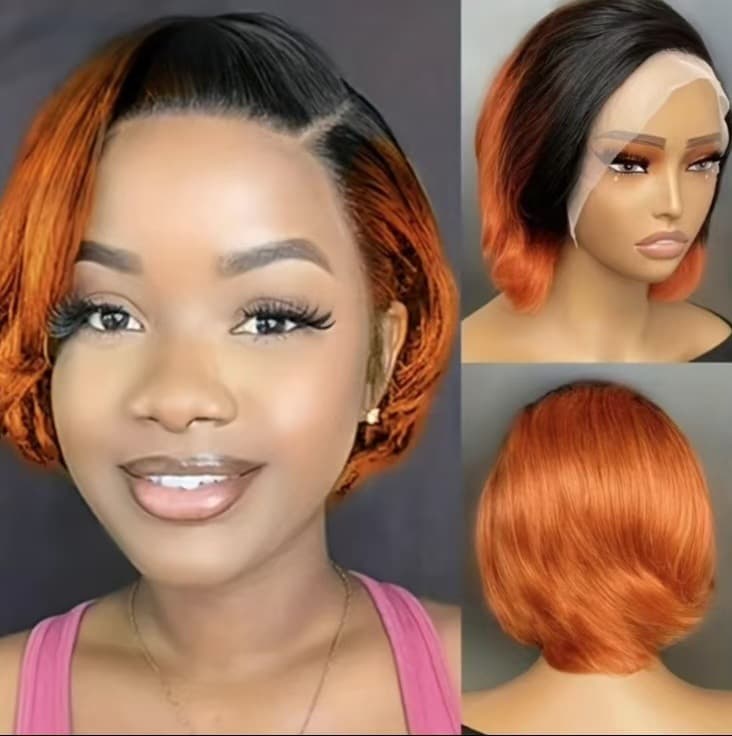 13*4 Lace Pixie Cut Wig Short Bob 100% Human Hair