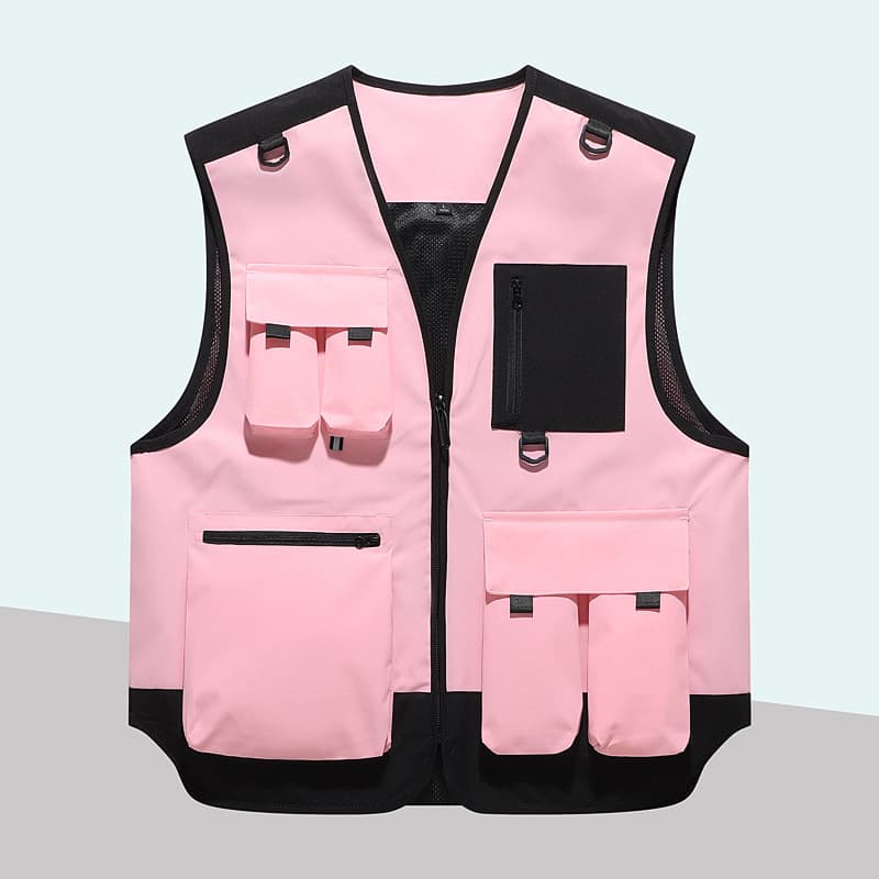 Cross-border Amazon Work Vest Solid Color Loose Casual Sleeveless Shoulder Jacket Fishing Sun Protection Unisex