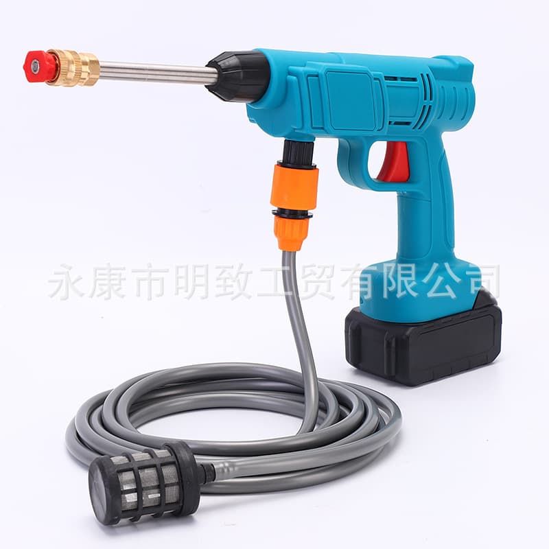 Portable Home Use Lithium Battery Car Wash Spray Gun Wireless High Pressure Cleaning Machine Rechargeable Water Gun