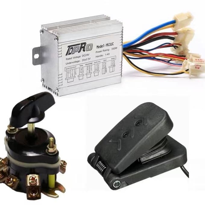 Cross-border kart set 24V350W controller foot pedal forward and backward switch knob