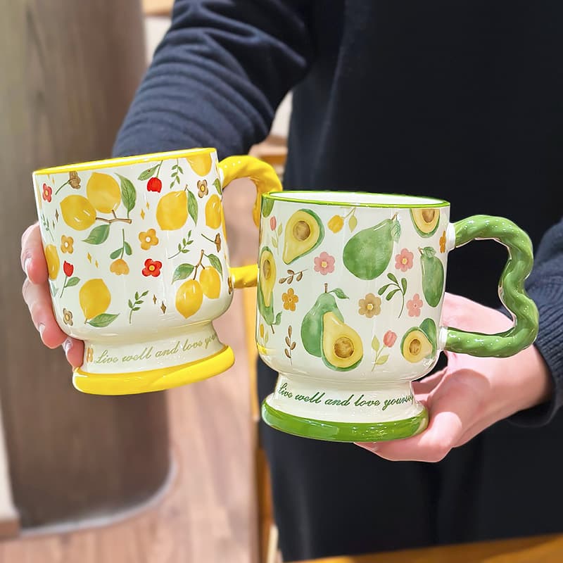 High-Appeal Birthday Gift for Girls, Girly Ceramic Mug, Practical Office Breakfast Coffee Cup