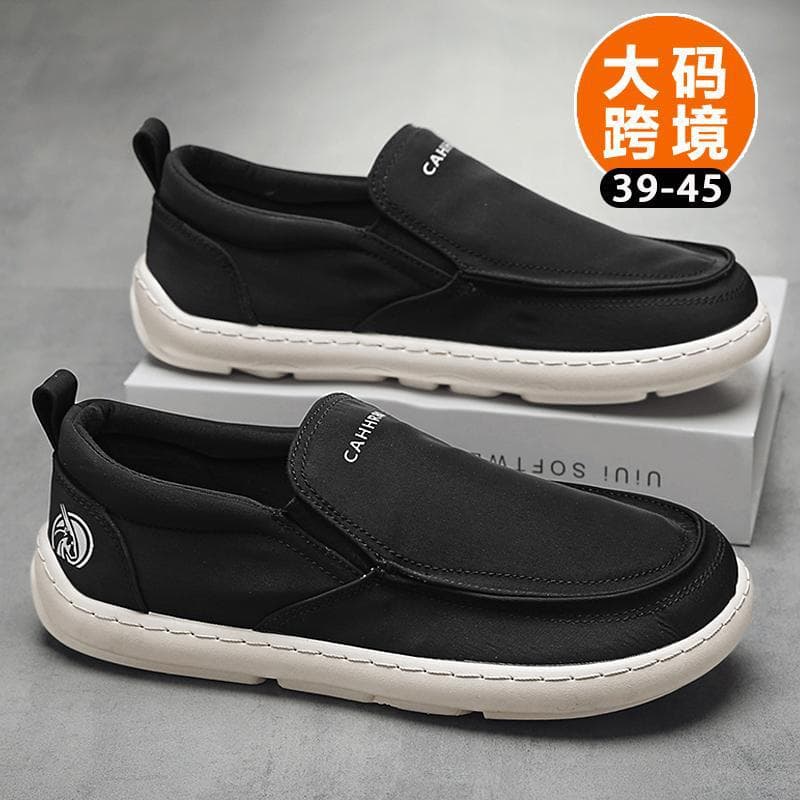 BW05 Large Size Cross-border Casual Shoes Wide Toe Box Slip-on Lazy Shoes Versatile Men's Fashion Sneakers
