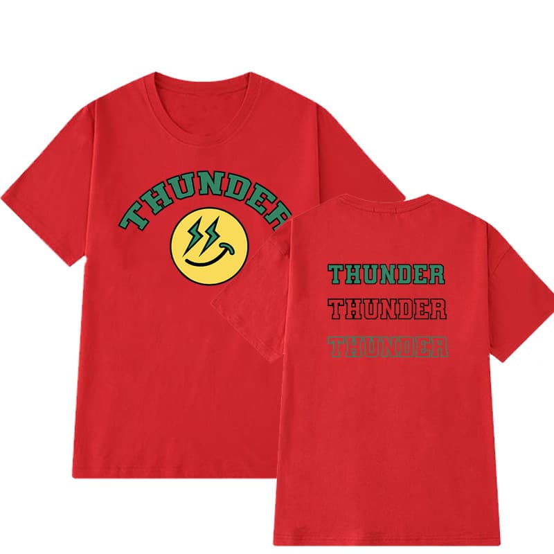 Ateez Smile Thunder T-Shirt Women's Cotton Short Sleeve T-Shirt
