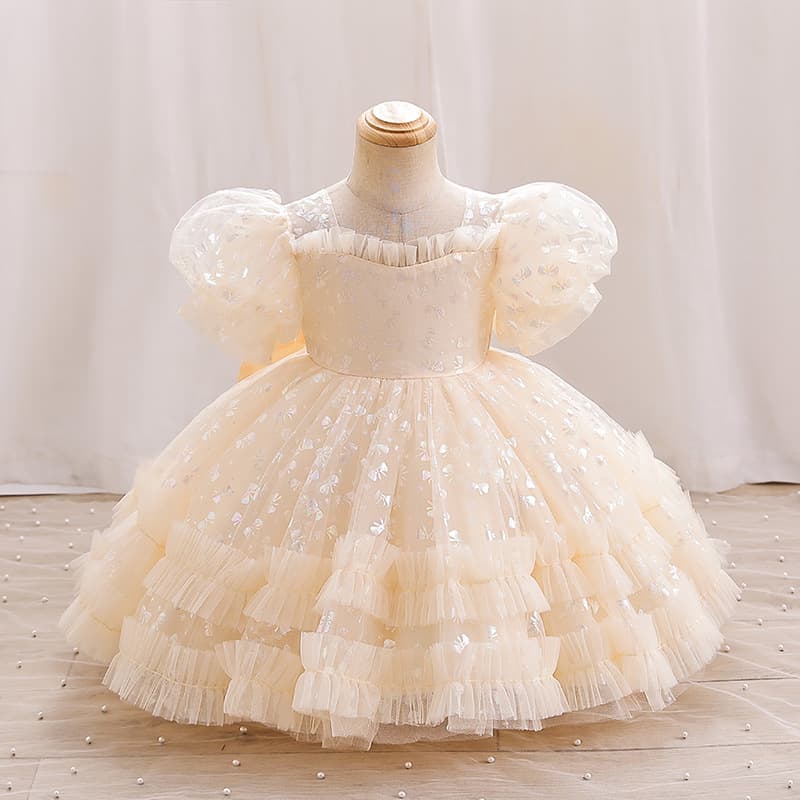 Girls Princess Dress Coated Children Gown 2025 New Girls Formal Dress High-End Girls Performance Costume Cross-Border Wholesale