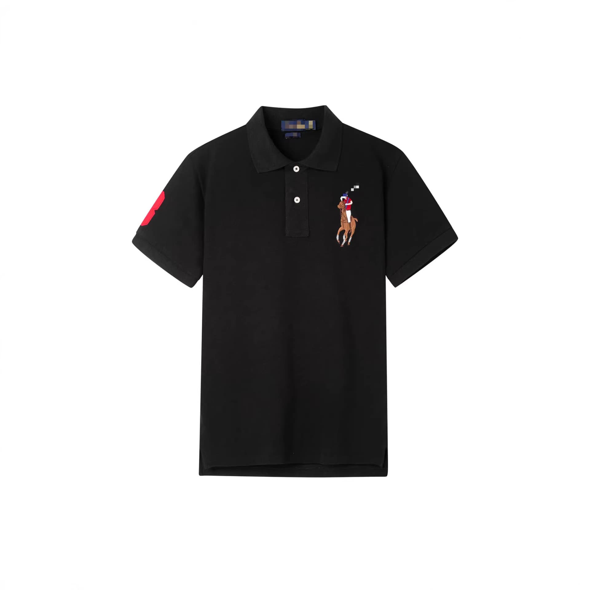 Summer American-style Foreign Trade Paul Color Horse Embroidery Polo Shirt for Men, Loose Fit, Pure Cotton Casual Short Sleeve, Business Turn-down Collar T-shirt