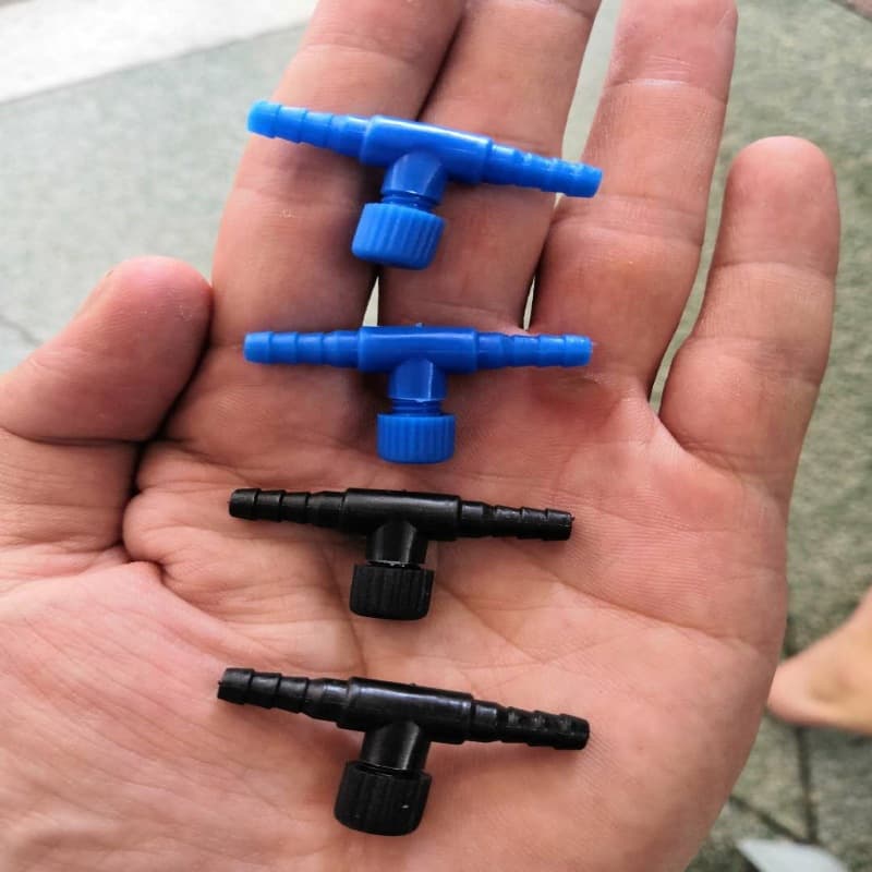 Cross-border Air Flow Control Valve 4mm Aquarium Accessory Fish Tank Oxygen Pump T-Type Two-Way Air Switch Oxygen Tube