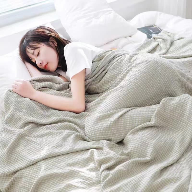 Export bamboo fiber blankets, cross-border plain bamboo fiber towel blankets, summer quilts, gift orders, double cooling blankets