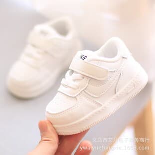 Children's Boys Sneakers Board Shoes Spring Autumn Sports Shoes Girls White Shoes 1-3 Years Baby First Walkers Leather