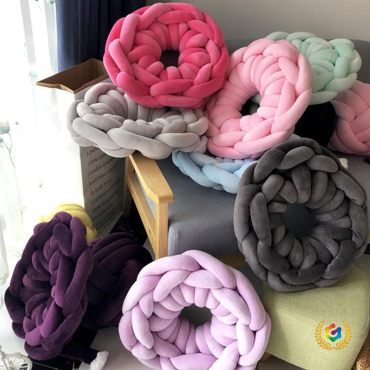 ☊Baby crib soft bag fence baby breathable anti-collision braid thick wool ins anti-fall children's bed fence 5