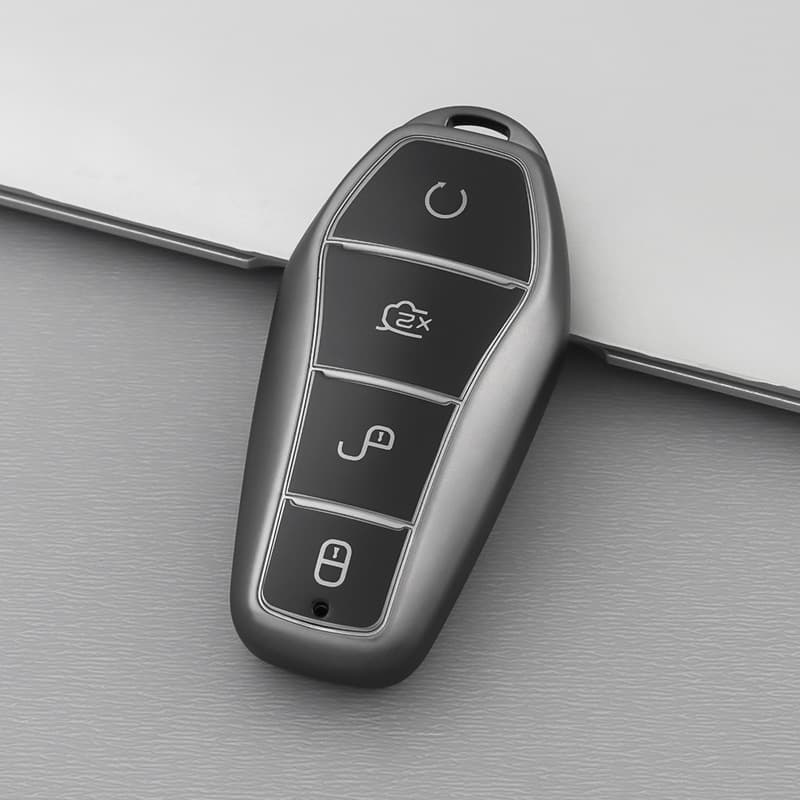 Key case cover for BYD Han EV, Tang DM/MAX/Song Pro/Qin PLUS/Yuan car key fob shell buckle for women