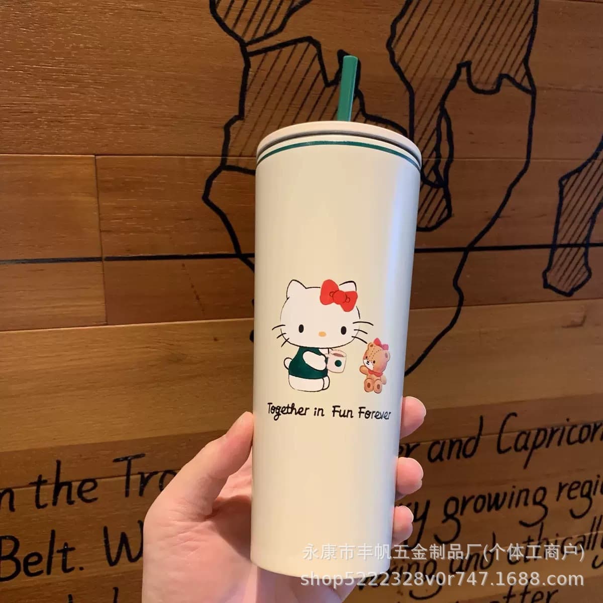 Starbucks Hello Kitty Collaboration Cartoon Straw Cup, Cute High Appearance 2025 New Model