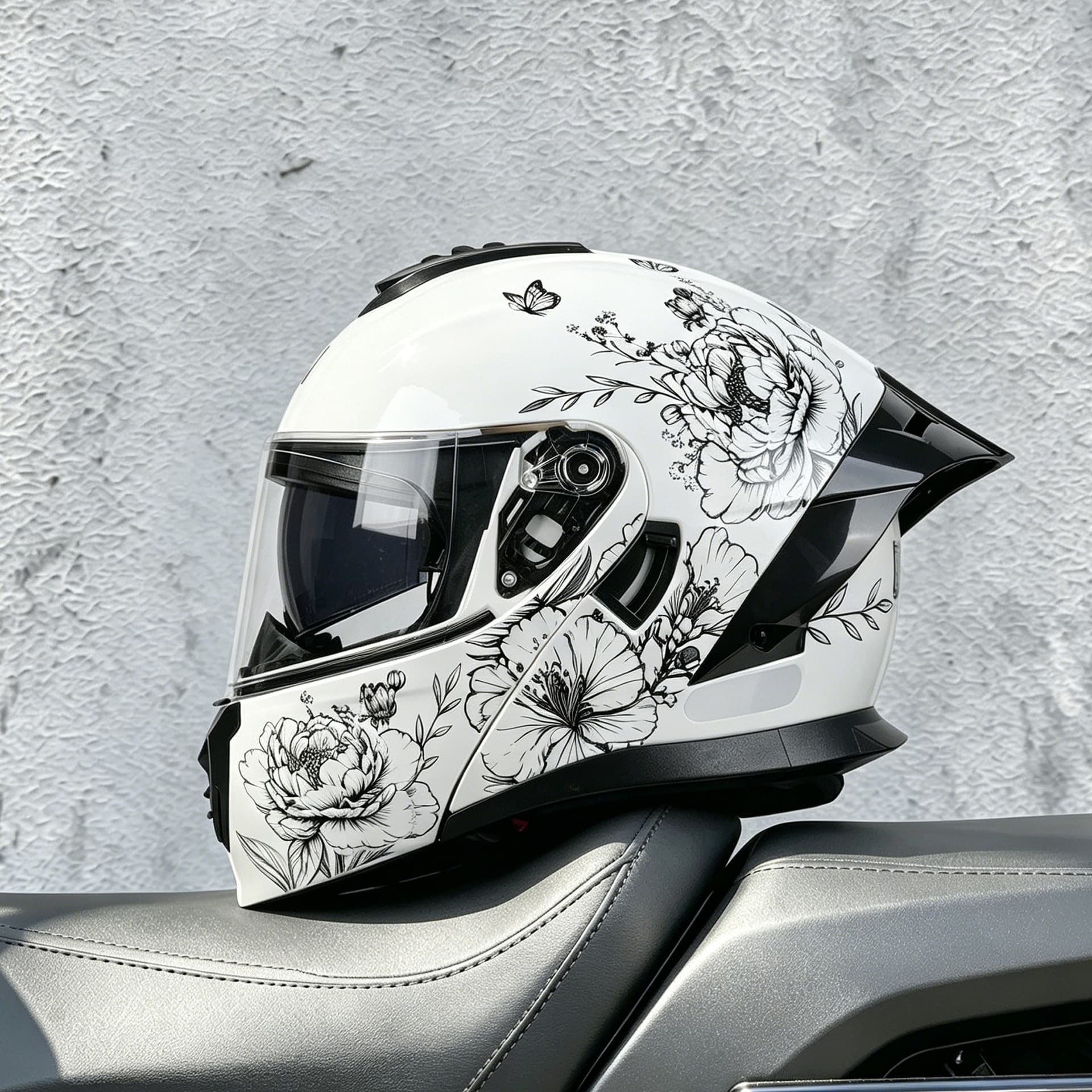 VGV Motorcycle Helmet Men Women Full Face Helmet Bluetooth Four Seasons Personalized Large Spoiler Racing Helmet 3C Certified New National Standard