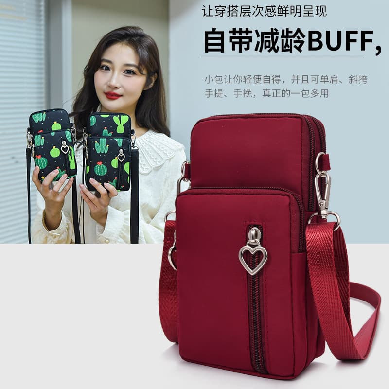 2023 New Phone Carrying Bag Women's Crossbody Bag Mini Small Bag Phone Pouch Neck Strap Portable Wrist Coin Purse
