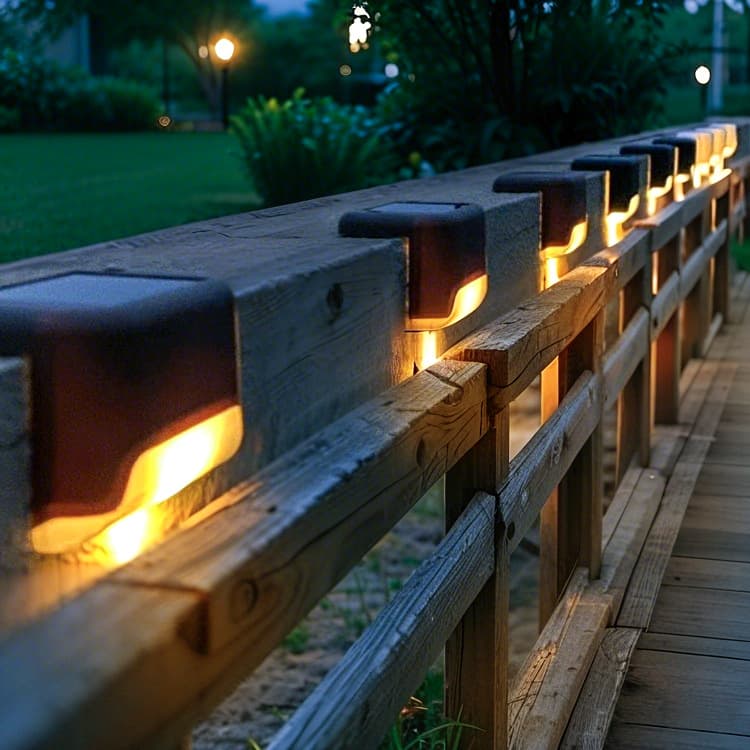 Solar 1-LED Step Light, Outdoor Garden Staircase Waterproof L-Shaped Path Fence Lighting Atmosphere Step Light