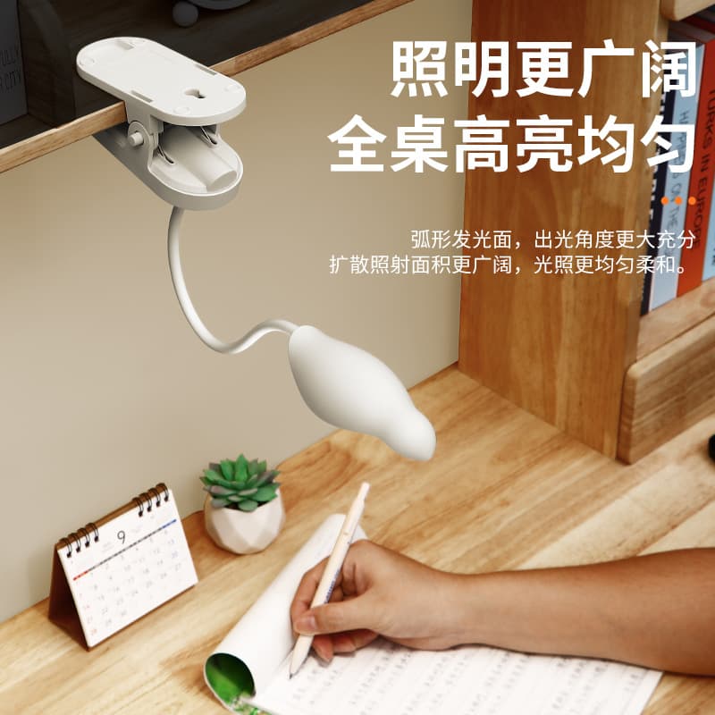 Cross-border Hot-Selling Clip-On Bird Head Desk Lamp, Dormitory Home Eye-Care Light, Desk LED, Rechargeable and Plug-In, Clip-On, Hanging, or Standing
