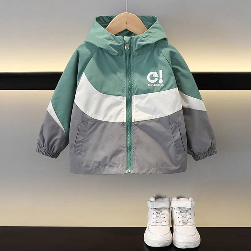 Boys' Windbreaker Jacket 2026 New Trendy Streetwear Spring Top Cool Children's Spring and Autumn Fashion Trench Coat