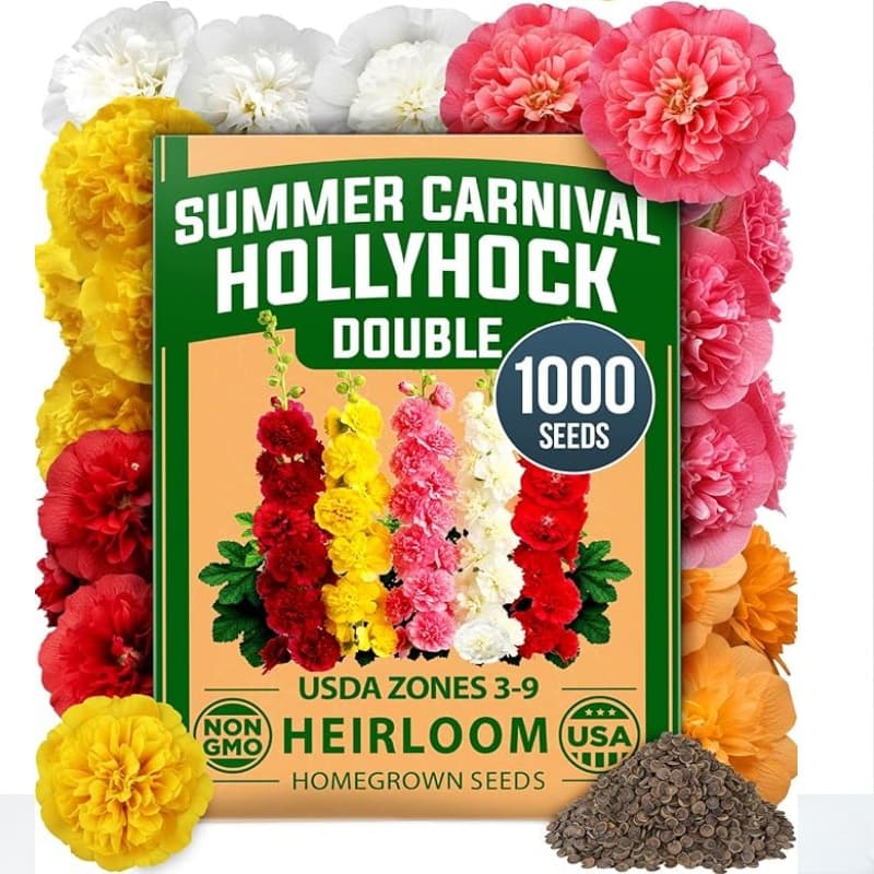 Cross-border e-commerce hollyhock seeds and lavender seeds mixed sowing, easy to grow in all seasons, colorful packaging, custom packaging