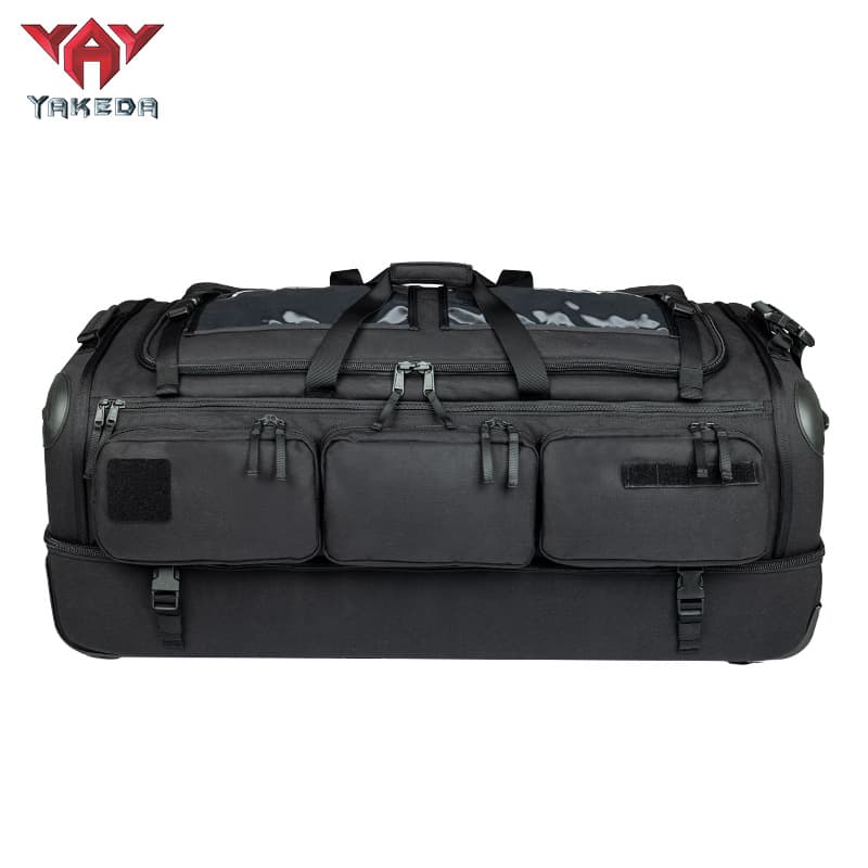 YAKEDA Nylon Tactical Rolling Deployment Bag, Large Travel Case for Tactical Gear Storage