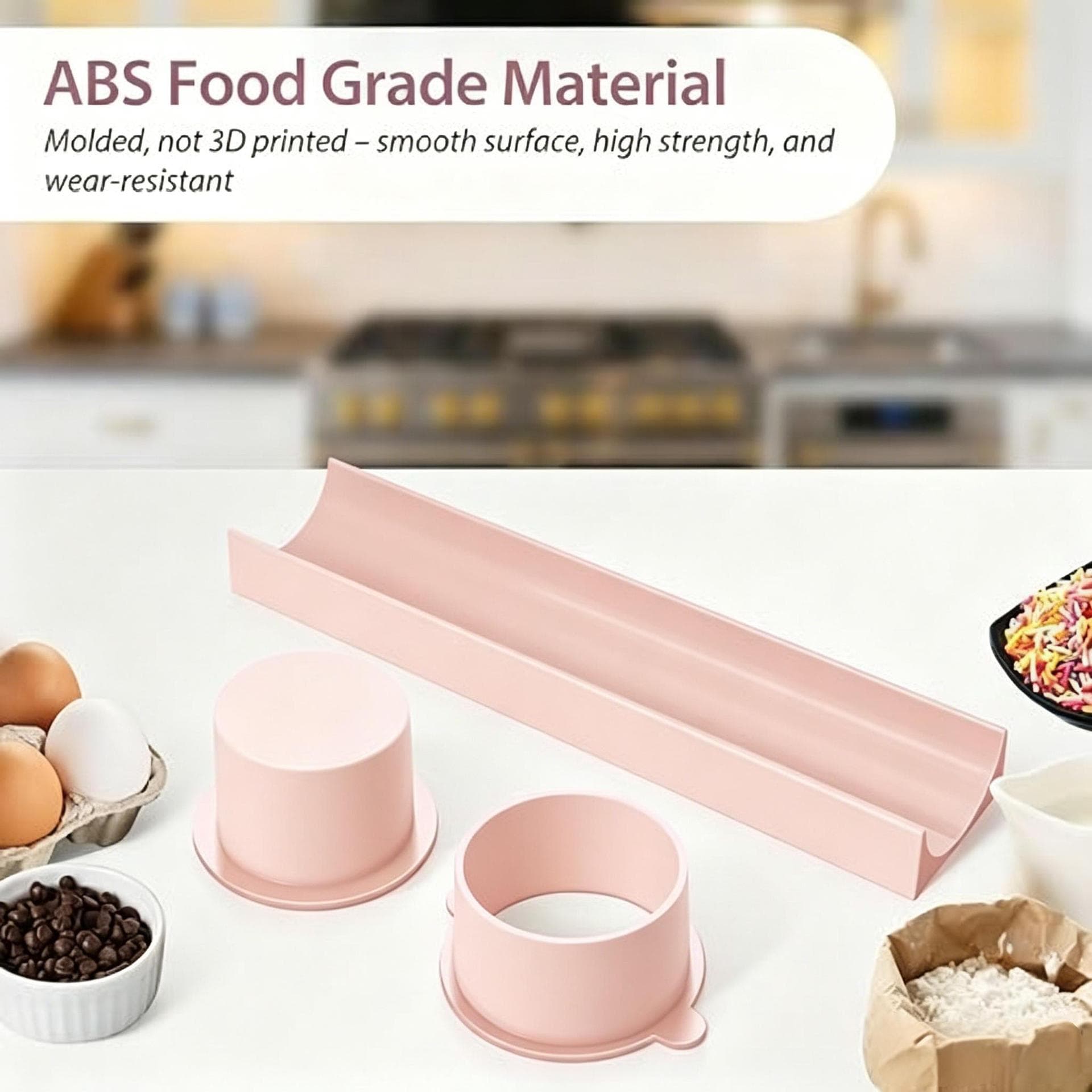 Amazon Bestseller Circle Cake Pop Mold Set Round Cookie Mold Injection Molded ABS Plastic