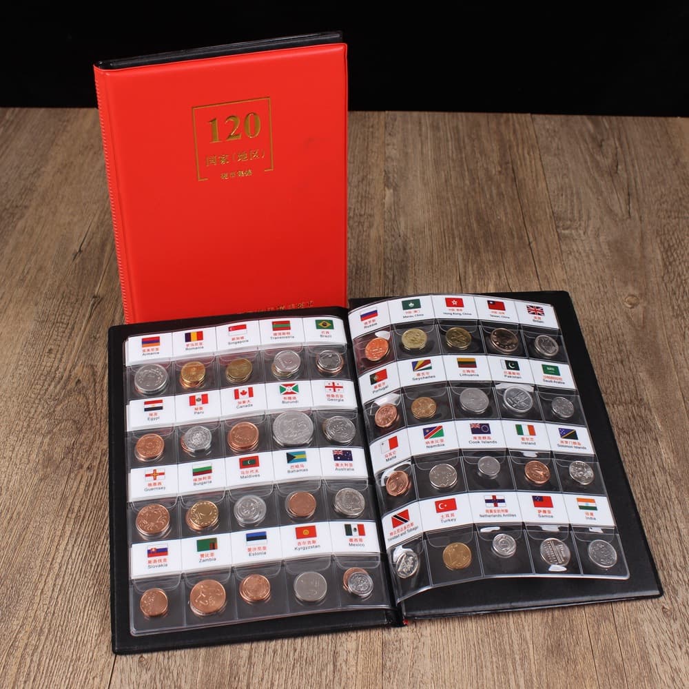Factory Wholesale 120-Country 60-Country Coin Collection Set Currency Album Collector's Edition Bank Gift Commemorative Coin Year of the Rabbit