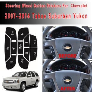Steering Wheel Control Button Repair Sticker for GMC Chevrolet Yukon Tahoe 2007-2014